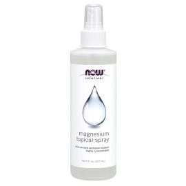 NOW Foods Solutions, Magnesium Topical Spray, from the Ancient Zechstein Seabed, Highly Concentrated, 8 Fl Oz (Pack of 1)