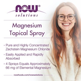 NOW Foods Solutions, Magnesium Topical Spray, from the Ancient Zechstein Seabed, Highly Concentrated, 8 Fl Oz (Pack of 1) NOW Foods Solutions, Magnesium Topical Spray, from the Ancient Zechstein Seabed, Highly Concentrated, 8 Fl Oz (Pack of 1)