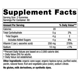 Nordic Naturals Vitamin C Gummies, Tart Tangerine - 120 Gummies - 250 mg Vitamin C - Immune Support, Antioxidant Protection, Child Growth & Development - Non-GMO, Vegan - 60 Servings Nordic Naturals Vitamin C Gummies, Tart Tangerine - 120 Gummies - 250 mg Vitamin C - Immune Support, Antioxidant Protection, Child Growth & Development - Non-GMO, Vegan - 60 Servings