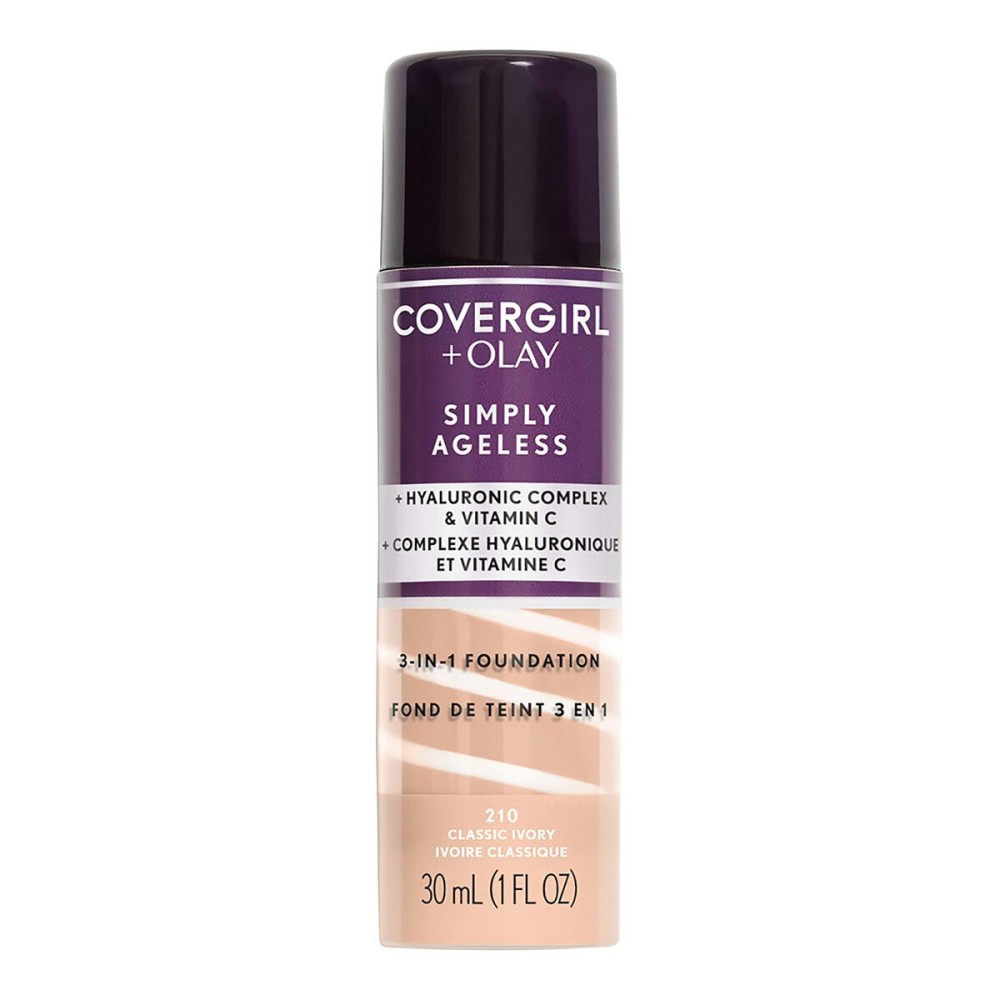 COVERGIRL+Olay Simply Ageless 3-in-1 Liquid Foundation Classic Ivory, 1 Ounce (packaging may vary) COVERGIRL+Olay Simply Ageless 3-in-1 Liquid Foundation Classic Ivory, 1 Ounce (packaging may vary)