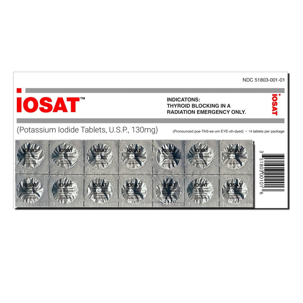 IOSAT Potassium Iodide Tablets - 14 130mg tablets IOSAT Potassium Iodide Tablets - 14 130mg tablets