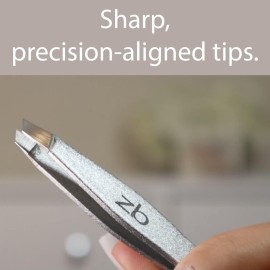 Zizzili Basics Tweezers - Surgical Grade Stainless Steel - Slant Tip for Expert Eyebrow Shaping and Facial Hair Removal - with Bonus Protective Pouch - Best Tweezer for Men and Women Zizzili Basics Tweezers - Surgical Grade Stainless Steel - Slant Tip for Expert Eyebrow Shaping and Facial Hair Removal - with Bonus Protective Pouch - Best Tweezer for Men and Women