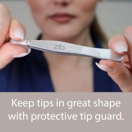 Zizzili Basics Tweezers - Surgical Grade Stainless Steel - Slant Tip for Expert Eyebrow Shaping and Facial Hair Removal - with Bonus Protective Pouch - Best Tweezer for Men and Women Zizzili Basics Tweezers - Surgical Grade Stainless Steel - Slant Tip for Expert Eyebrow Shaping and Facial Hair Removal - with Bonus Protective Pouch - Best Tweezer for Men and Women