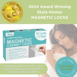 SKYLA HOMES Magnetic Cabinet Locks Baby Proofing Child Safety - The Safest Quickest and Easiest Multi-Purpose 3M Adhesive Child Proof Latches, No Screws or Tools Needed (12 Pack) SKYLA HOMES Magnetic Cabinet Locks Baby Proofing Child Safety - The Safest Quickest and Easiest Multi-Purpose 3M Adhesive Child Proof Latches, No Screws or Tools Needed (12 Pack)