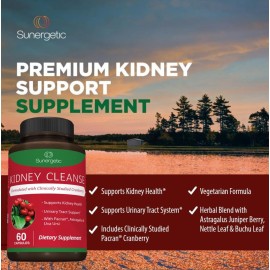 Premium Kidney Cleanse Supplement - Powerful Kidney Support Formula with Cranberry Extract Helps Support Healthy Kidneys & Urinary Tract Support- 60 Vegetarian Capsules Premium Kidney Cleanse Supplement - Powerful Kidney Support Formula with Cranberry Extract Helps Support Healthy Kidneys & Urinary Tract Support- 60 Vegetarian Capsules