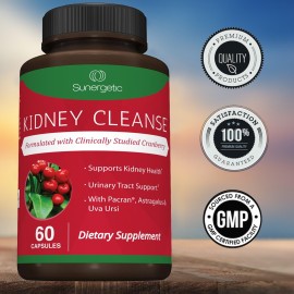 Premium Kidney Cleanse Supplement - Powerful Kidney Support Formula with Cranberry Extract Helps Support Healthy Kidneys & Urinary Tract Support- 60 Vegetarian Capsules Premium Kidney Cleanse Supplement - Powerful Kidney Support Formula with Cranberry Extract Helps Support Healthy Kidneys & Urinary Tract Support- 60 Vegetarian Capsules