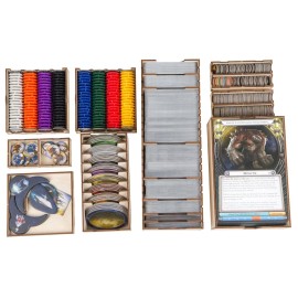 The Broken Token Board Game Organizer - Cosmic Encounter Compatible Collector\'s Edition Game Crate & Storage Box with Multiple Trays