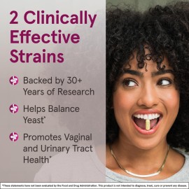 Jarrow Formulas Fem-Dophilus Probiotics 1 Billion CFU With 2 Clinically Effective Strains, Dietary Supplement for Vaginal Health and Urinary Tract Health, 60 Veggie Capsules, 60 Day Supply