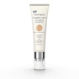 Neutrogena Retinol Treatment and Tinted Facial Moisturizer, Healthy Skin Anti-Aging Perfector with Broad Spectrum SPF 20 Sunscreen with Titanium Dioxide, 30 Light to Neutral, 1 fl. oz