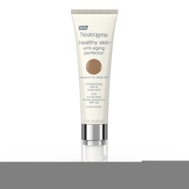 Neutrogena Healthy Skin Anti-Aging Perfector Tinted Facial Moisturizer and Retinol Treatment with Broad Spectrum SPF 20 Sunscreen with Titanium Dioxide, 60 Medium to Deep, 1 fl. oz Neutrogena Healthy Skin Anti-Aging Perfector Tinted Facial Moisturizer and Retinol Treatment with Broad Spectrum SPF 20 Sunscreen with Titanium Dioxide, 60 Medium to Deep, 1 fl. oz