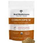 Real Mushrooms Cordyceps Powder - Performance Mushroom Extract with Organic Militaris for Energy Immune Support Vegan Supplement, Boost Non-GMO, 60 Servings