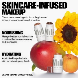Milk Makeup Matte Bronzer - Buildable Cream Bronzer Stick with Mango Butter + Apricot Oil - Hydrating, Multi-Use Formula for a Sunkissed Glow - Baked, 0.19 oz