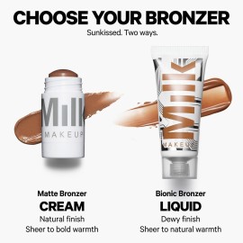 Milk Makeup Matte Bronzer - Buildable Cream Bronzer Stick with Mango Butter + Apricot Oil - Hydrating, Multi-Use Formula for a Sunkissed Glow - Baked, 0.19 oz