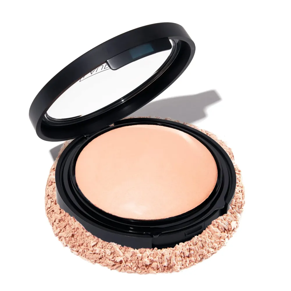 LAURA GELLER NEW YORK Baked Double Take Powder Foundation - Porcelain - Buildable Medium to Full Coverage - Matte Finish LAURA GELLER NEW YORK Baked Double Take Powder Foundation - Porcelain - Buildable Medium to Full Coverage - Matte Finish