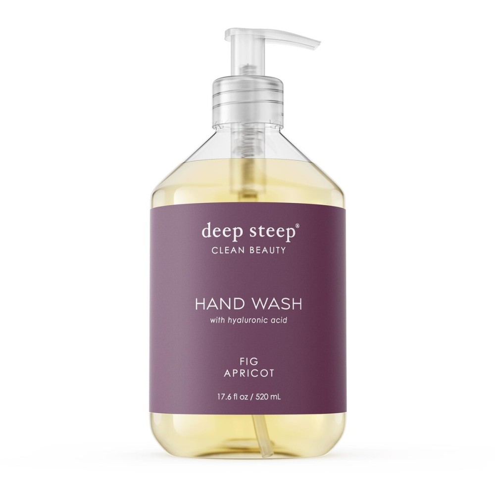 Deep Steep Liquid Hand Wash, Fig Apricot, 17.6 oz - Moisturizing Cleanser with Olive Oil, Aloe Vera, Glycerin & Hyaluronic Acid - Vegan, Clean Beauty, Soft & Nourished Hands Deep Steep Liquid Hand Wash, Fig Apricot, 17.6 oz - Moisturizing Cleanser with Olive Oil, Aloe Vera, Glycerin & Hyaluronic Acid - Vegan, Clean Beauty, Soft & Nourished Hands