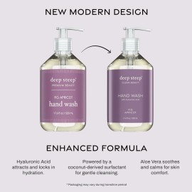 Deep Steep Liquid Hand Wash, Fig Apricot, 17.6 oz - Moisturizing Cleanser with Olive Oil, Aloe Vera, Glycerin & Hyaluronic Acid - Vegan, Clean Beauty, Soft & Nourished Hands Deep Steep Liquid Hand Wash, Fig Apricot, 17.6 oz - Moisturizing Cleanser with Olive Oil, Aloe Vera, Glycerin & Hyaluronic Acid - Vegan, Clean Beauty, Soft & Nourished Hands