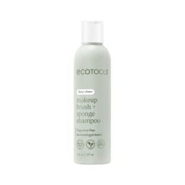 EcoTools Cleanser Shampoo for Makeup Brush/Sponge/Puffs, Remove Makeup & Impurities, Fragrance-Free, No Harsh Chemicals, Vegan & Cruelty-Free, 6 fl.oz./177 ml, 1 Count EcoTools Cleanser Shampoo for Makeup Brush/Sponge/Puffs, Remove Makeup & Impurities, Fragrance-Free, No Harsh Chemicals, Vegan & Cruelty-Free, 6 fl.oz./177 ml, 1 Count