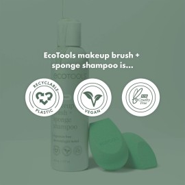 EcoTools Cleanser Shampoo for Makeup Brush/Sponge/Puffs, Remove Makeup & Impurities, Fragrance-Free, No Harsh Chemicals, Vegan & Cruelty-Free, 6 fl.oz./177 ml, 1 Count EcoTools Cleanser Shampoo for Makeup Brush/Sponge/Puffs, Remove Makeup & Impurities, Fragrance-Free, No Harsh Chemicals, Vegan & Cruelty-Free, 6 fl.oz./177 ml, 1 Count
