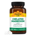 Country Life Chelated Magnesium 250mg - Supports Heart, Bone & Muscle Health, Vegan-Friendly Magnesium Supplement with Magnesium Oxide and Amino Acid Chelate, Gluten-Free