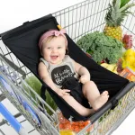 Binxy Baby Shopping Cart Hammock for Infants and Toddlers, Cart Seats for Babies, for All Car Seat Models, Grocery Cart Hammock for Baby, Capacity of up to 50 lbs, Black