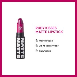 Ruby Kisses Ultra Matte Super Rich Lipstick 3.5g/0.12oz (RMLS34 BEET ME)