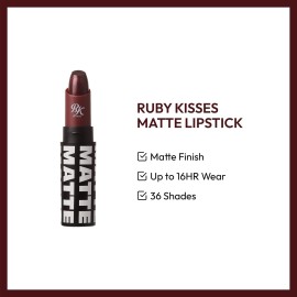 Ruby Kisses Ultra Matte Super Rich Lipstick 3.5g/0.12oz (RMLS29 APHRODITE)