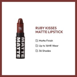 Kiss Ruby Kisses Matte Lipstick Heart Beat, 1 Ea, 0.12 Oz Kiss Ruby Kisses Matte Lipstick Heart Beat, 1 Ea, 0.12 Oz