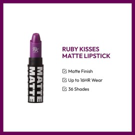 Ruby Kisses Ultra Matte Super Rich Lipstick 3.5g/0.12oz (RMLS35 SWEET THRILL) Ruby Kisses Ultra Matte Super Rich Lipstick 3.5g/0.12oz (RMLS35 SWEET THRILL)