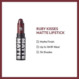 Ruby Kisses Ultra Matte Super Rich Lipstick 3.5g/0.12oz (RMLS32 HEART THROB)