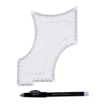 The Cut Buddy Original Shaping Tool, Clear Beard and Hairline Template with Bonus Tracer Pencil, As Seen on Shark Tank