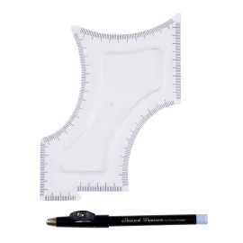 The Cut Buddy Original Shaping Tool, Clear Beard and Hairline Template with Bonus Tracer Pencil, As Seen on Shark Tank