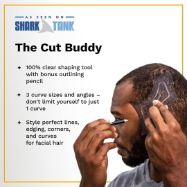 The Cut Buddy Original Shaping Tool, Clear Beard and Hairline Template with Bonus Tracer Pencil, As Seen on Shark Tank The Cut Buddy Original Shaping Tool, Clear Beard and Hairline Template with Bonus Tracer Pencil, As Seen on Shark Tank