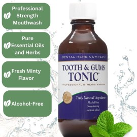 Dental Herb Company Tooth & Gums Tonic Mouthwash - Made with Pure Essential Oils to Relieve Bad Breath, Bleeding and Irritated Gums. (18 Oz) Dental Herb Company Tooth & Gums Tonic Mouthwash - Made with Pure Essential Oils to Relieve Bad Breath, Bleeding and Irritated Gums. (18 Oz)
