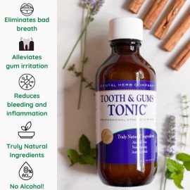 Dental Herb Company Tooth & Gums Tonic Mouthwash - Made with Pure Essential Oils to Relieve Bad Breath, Bleeding and Irritated Gums. (18 Oz) Dental Herb Company Tooth & Gums Tonic Mouthwash - Made with Pure Essential Oils to Relieve Bad Breath, Bleeding and Irritated Gums. (18 Oz)