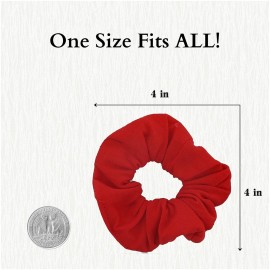 Set of 2 Solid Scrunchies (Red)