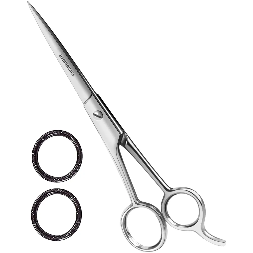 Utopia Care Hair Cutting and Hairdressing Scissors 6.5 Inch, Premium Stainless Steel Shears with Smooth Razor and Sharp Edge Blades for Salons, Men, Women and Kids, Silver