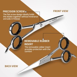 Utopia Care Hair Cutting and Hairdressing Scissors 6.5 Inch, Premium Stainless Steel Shears with Smooth Razor and Sharp Edge Blades for Salons, Men, Women and Kids, Silver