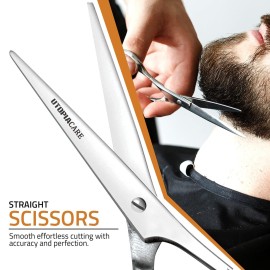 Utopia Care Hair Cutting and Hairdressing Scissors 6.5 Inch, Premium Stainless Steel Shears with Smooth Razor and Sharp Edge Blades for Salons, Men, Women and Kids, Silver
