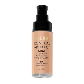 Milani Medium Beige Liquid Foundation Concealer - Flawless Complexion, Cruelty-Free, Covers Blemishes Milani Medium Beige Liquid Foundation Concealer - Flawless Complexion, Cruelty-Free, Covers Blemishes