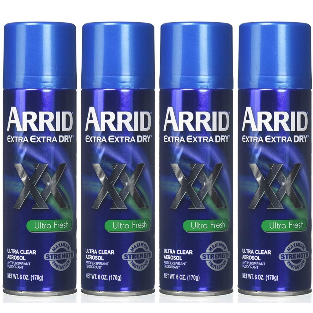 ARRID XX Ultra Clear Anti-Perspirant Deodorant Spray, Ultra Fresh 6 oz (Pack of 4) ARRID XX Ultra Clear Anti-Perspirant Deodorant Spray, Ultra Fresh 6 oz (Pack of 4)