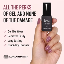 LONDONTOWN Kur Gel Genius Quick Dry Top Coat, Vegan, Cruelty & Paraben Free, Clear, 0.4 Fl Oz, Packaging may vary LONDONTOWN Kur Gel Genius Quick Dry Top Coat, Vegan, Cruelty & Paraben Free, Clear, 0.4 Fl Oz, Packaging may vary