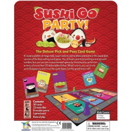 Sushi Go Party! - The Deluxe Pick & Pass Card Game by Gamewright, Multicolored Sushi Go Party! - The Deluxe Pick & Pass Card Game by Gamewright, Multicolored