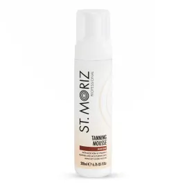 St. Moriz Professional Medium Self Tanner Mousse with Tanning Mitt Bundle - 200ml - Sunless Instant Self Tanning Foam for a Golden, Natural Looking Fake Tan - Moisturizing Aloe Vera & Vitamin E