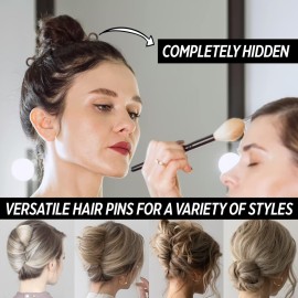 Good Hair Days Hair Pins - Plastic, U-shaped Magic Grip Hairpins, Strong Durable Pins For Fine, Thick & Long Hair, Hair Styling Accessories, Set of 10 (Black) Good Hair Days Hair Pins - Plastic, U-shaped Magic Grip Hairpins, Strong Durable Pins For Fine, Thick & Long Hair, Hair Styling Accessories, Set of 10 (Black)