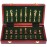 Agirlgle Retro Metal Chess Set with Folding Wooden Chess Board and Classic Handmade Standard Pieces Metal Chess Set for Kids Adult