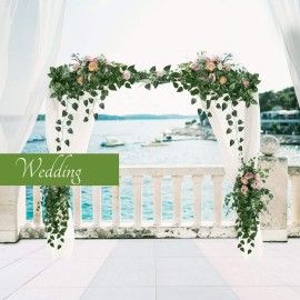Yatim 78-Ft 12 Pack Silk Artificial Ivy Vines Leaf Garland Plants Hanging Wedding Garland Fake Foliage Flowers Home Kitchen Garden Office Wedding Wall Decor Yatim 78-Ft 12 Pack Silk Artificial Ivy Vines Leaf Garland Plants Hanging Wedding Garland Fake Foliage Flowers Home Kitchen Garden Office Wedding Wall Decor