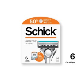 Schick Quattro Titanium Refills - Schick Quattro Refills, Mens Razor Refills, 6 Count