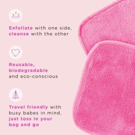 ERASE YOUR FACE Makeup Remover Cloths - Reusable Microfiber Face Towels to Cleanse & Remove Makeup - Water Activated, Dual-Sided Design for Easy Use (4 Count) ERASE YOUR FACE Makeup Remover Cloths - Reusable Microfiber Face Towels to Cleanse & Remove Makeup - Water Activated, Dual-Sided Design for Easy Use (4 Count)