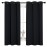 NICETOWN Halloween Pitch Black Solid Thermal Insulated Grommet Blackout Curtains/Drapes for Bedroom Window (2 Panels, 42 inches Wide by 63 inches Long, Black)