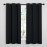 NICETOWN Halloween Pitch Black Solid Thermal Insulated Grommet Blackout Curtains/Drapes for Bedroom Window (2 Panels, 42 inches Wide by 63 inches Long, Black)